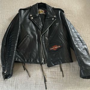 Vintage Schott NYC Harley Davidson leather jacket